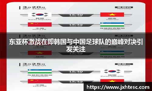 东亚杯激战在即韩国与中国足球队的巅峰对决引发关注